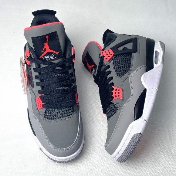 Brand New Retro 4 ‘Infrared’, Men's Sleek Trainers Sneakers - Picture 3 of 8